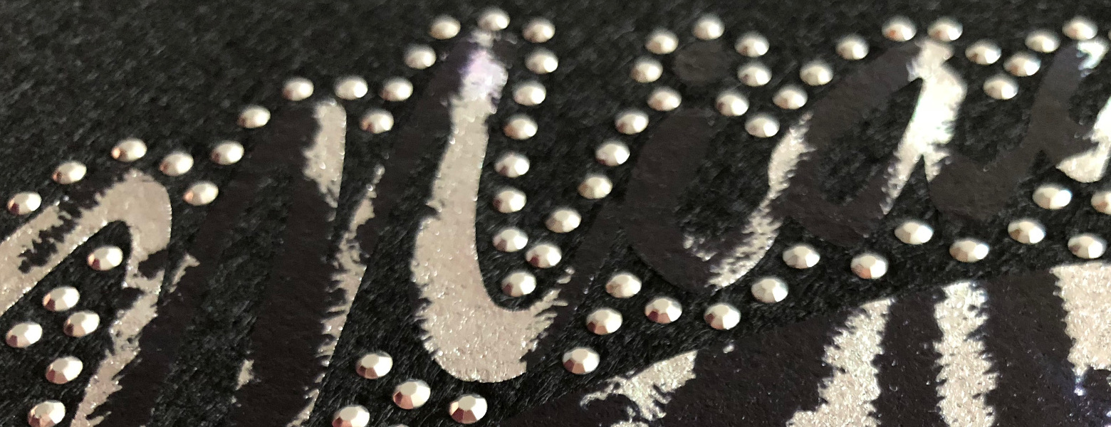 Patch ricamate e in tessuto Miami Beach maculato dettaglio