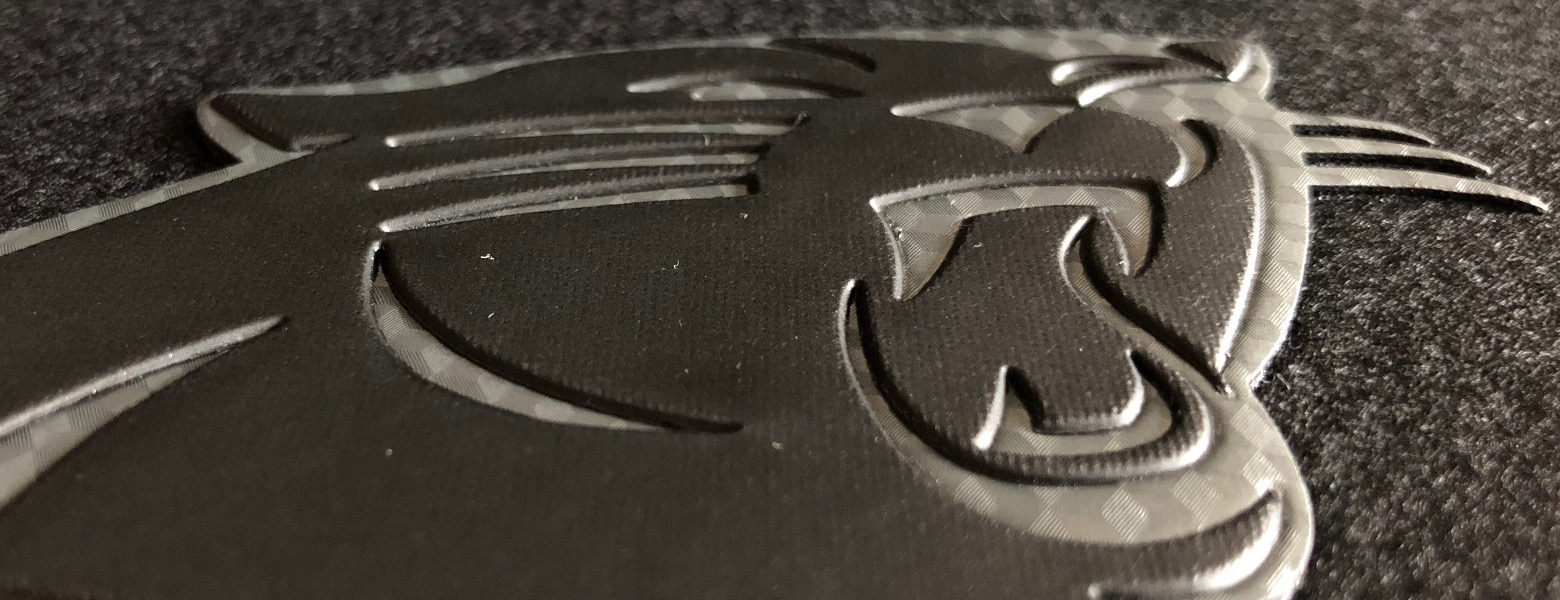 Patch gommate personalizzate pantera dettaglio